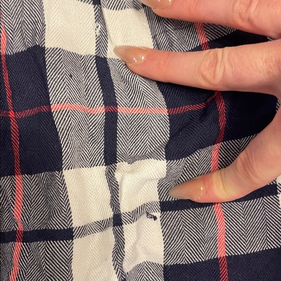 Rails Button Flannel Shirt Blue Red White - Picture 3 of 4
